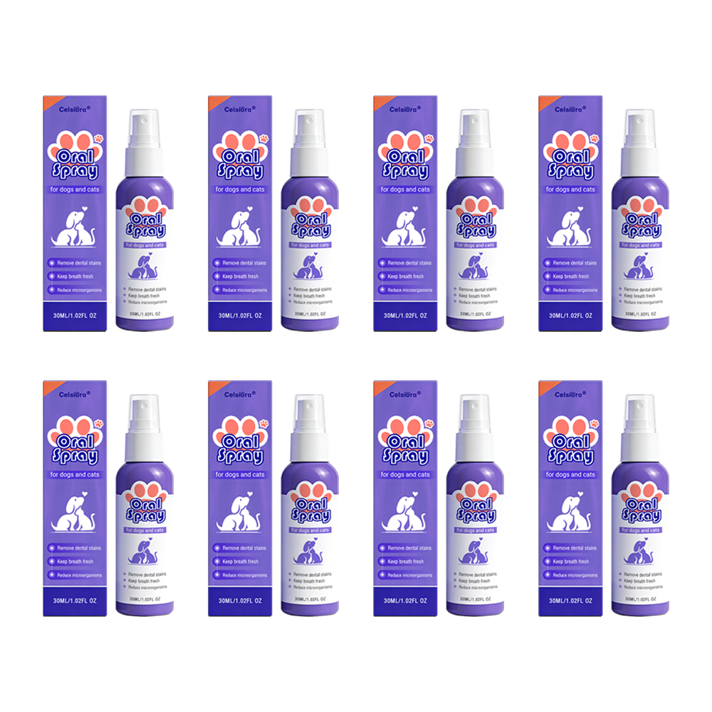 Celsiora® Pet Oral Spray ✅ Freshen Breath, Remove Tartar & Promote gum regeneration, stabilize teeth 🦷 upsell