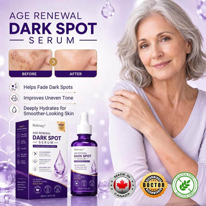 🍁 Rolimey® Age Renewal Dark Spot Serum — Infused with 10% Niacinamide, Tranexamic Acid & Hyaluronic Acid for Brighter, Smoother-Looking Mature Skin 🌼