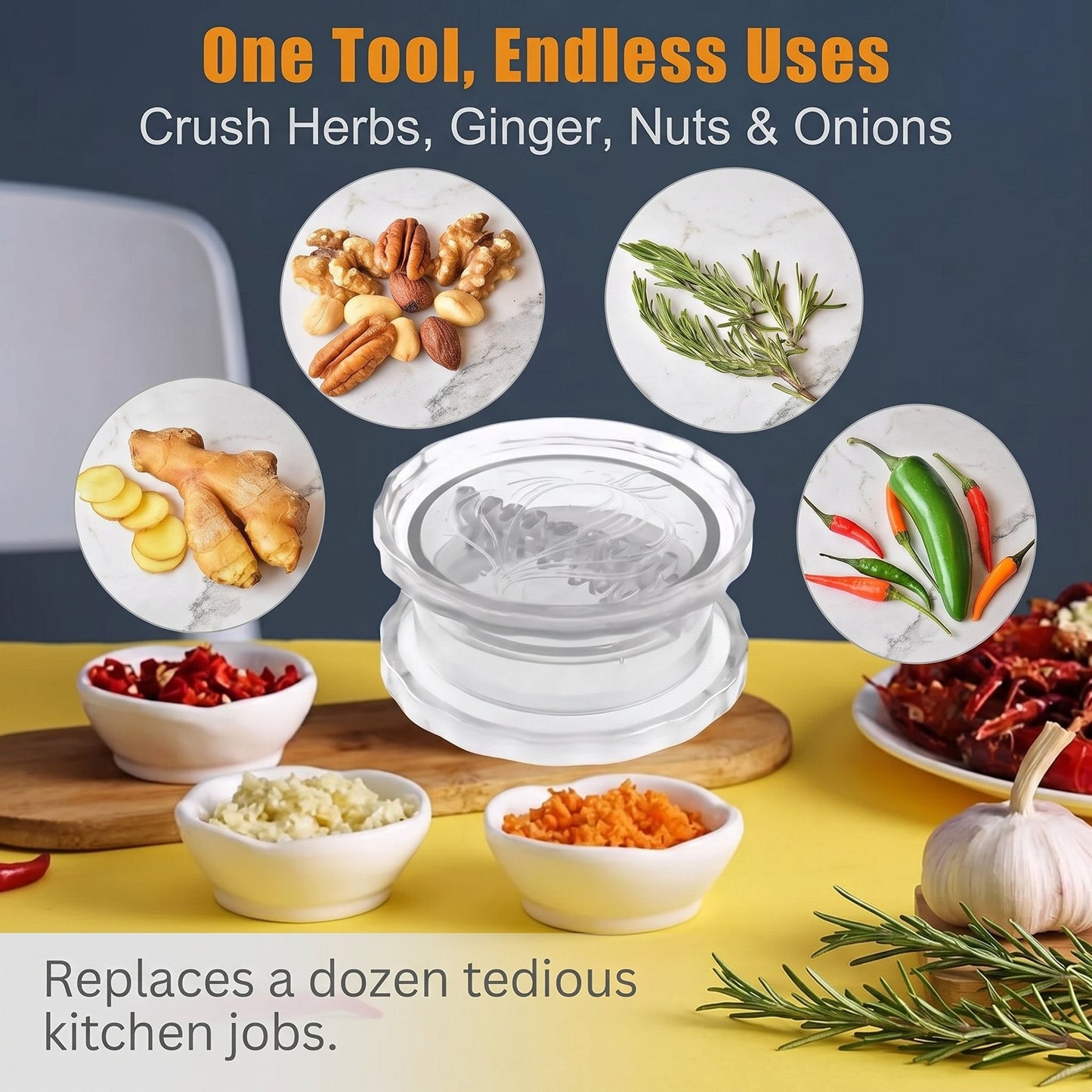 🔥💞LAST DAY 75% OFF ✨Orodira® Manual Garlic Twister & Masher