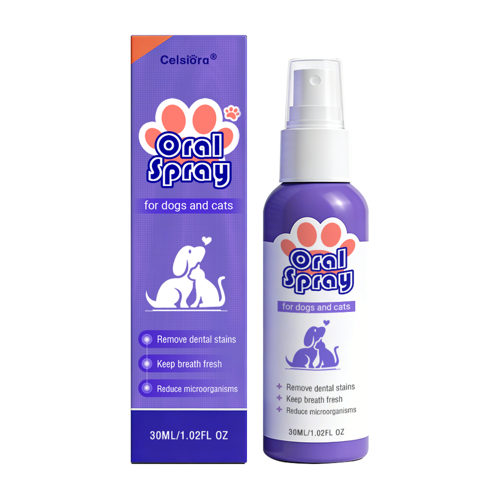 Celsiora® Pet Oral Spray ✅ Freshen Breath, Remove Tartar & Promote gum regeneration, stabilize teeth 🦷 upsell