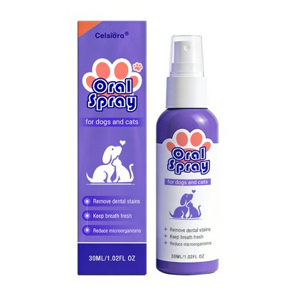 Celsiora® Pet Oral Spray ✅ Freshen Breath, Remove Tartar & Promote gum regeneration, stabilize teeth 🦷 upsell
