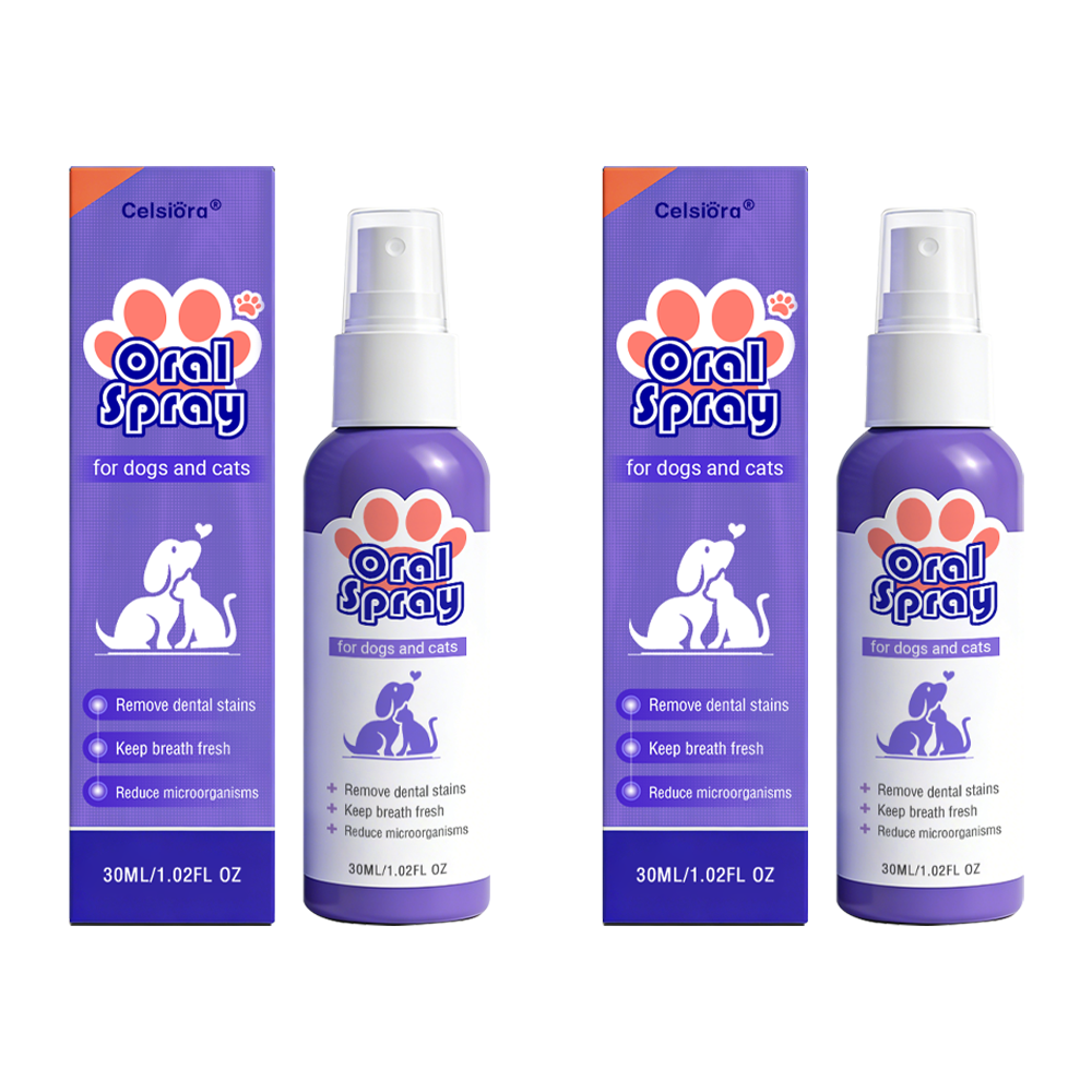 Celsiora® Pet Oral Spray ✅ Freshen Breath, Remove Tartar & Promote gum regeneration, stabilize teeth 🦷 upsell