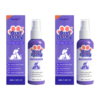Celsiora® Pet Oral Spray ✅ Freshen Breath, Remove Tartar & Promote gum regeneration, stabilize teeth 🦷 upsell
